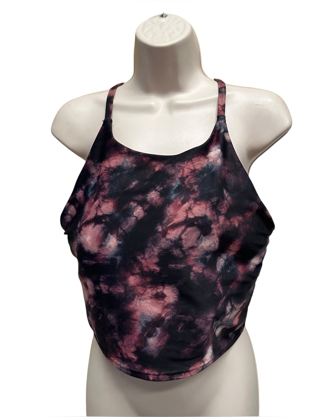 Old navy active power soft sports bra crop top tye dye women’s large padded bust